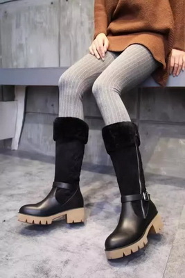 CHANEL Knee-high boots Lined with fur Women--011